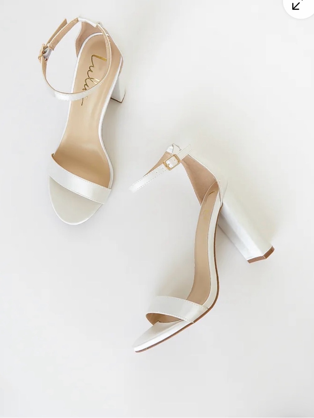 Lulus Cream Ankle-Strap Block Heel Sandals - Picture 7 of 7
